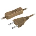 Шнур Navigator 61 721 NPS-FS-170-2x0.5-BR 1.7м с выкл. коричневый