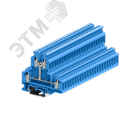 Клемма UKD 2-2 винтовая 2-уровневая с перемычкой, сечение 4мм. кв., синяя