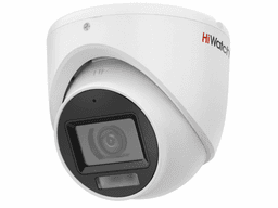 Уличная видеокамера 2.8мм, 2МП, купольная с микрфоном, EXIR-30м, IP66,  HiWatch DS-T203A