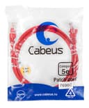 Патч-корд медный U/UTP кат.5е (1,5м) LSZH (красный) Cabeus (PC-UTP-RJ45-Cat.5e-1.5m-RD-LSZH)