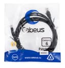 Патч-корд UTP, категория 6, 3 м, неэкранированный, черный Cabeus PC-UTP-RJ45-Cat.6-3m-BK
