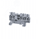 Клемма с тремя контактами 2,5 кв.мм пружинная OptiClip СХ-2,5-TRIPLET-I-серый