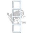 Рамка 4 поста универсальная белая