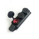 Колодка штепсельная 16А каучук IP44 3 гнезда черный КОСМОС