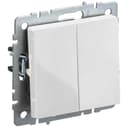 Выключатель 2-кл. СП BRITE ВС10-2-0-БрБ 10А механизм бел. IEK BR-V20-0-10-K01