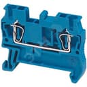 Клеммник пружинный проходной 2.5мм.кв 2 точки подключения синий