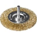 Щетка дисковая для дрели, витая латунированная стальная проволока 0,3мм, 75мм "Профессионал". 3520-075_z02 ЗУБР