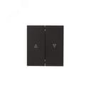 Выключатель STRONG двухклавишный для жалюзи возвратный 10А скрытой установки механизм антрацит