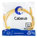 Патч-корд UTP, категория 5e, 2 м, неэкранированный, желтый Cabeus PC-UTP-RJ45-Cat.5e-2m-YL