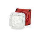 Коробка распределительная пустая 104х104х70 PP IP66 серая/красная с мембранами 62000037 HENSEL