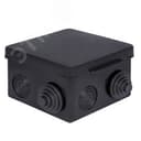 Коробка распределительная КМР-030-031 с крышкой (80х80х50), 7 мембр. вводов чёрная IP54 EKF