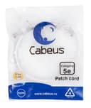 Патч-корд медный U/UTP кат.5е (0,5м) LSZH (белый) Cabeus (PC-UTP-RJ45-Cat.5e-0.5m-WH-LSZH)