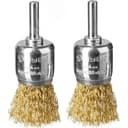 Набор щеток кистевых для дрели, витая стальная латунированная проволока 0,3мм, 24мм, 2шт "Профессионал".