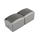 Блок вертикальный 2 розетки (керамика) INDUSTRIAL IP54 с заземлением, о/у, серый