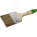 Кисть плоская "ЛАЗУРЬ-МАСТЕР", смешанная щетина, деревянная ручка, 100мм