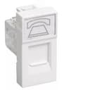 Розетка модульная телефонная RJ-11 45х22.5мм белая