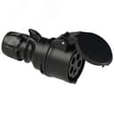 Розетка кабельная 32А/400V/3P+N+E/IP44, черная