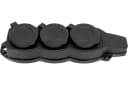 Колодка 3-м 16А IP44 2P+PE 230В с защ. крышками каучук PROxima EKF RPS-015-16-230-44-r