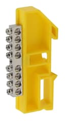 Шина PE «земля» на DIN-изоляторе ШНИ-6х9-8 NO-222-91-1 никелирован. Д желт. Эра Б0044140