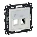 Valena LIFE Адаптер для разьемов Keystone двойной С лицевой панелью Белый