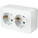 Розетка двухместная с/з 250В 10А серия София белый STEKKER