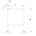 Опорная конструкция для горизонтальных прямоугольных воздуховодов и металлических лотков кабеленесущих систем TECHNORAPTOR FOOT 1000х1500 HD