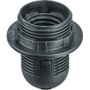 Патрон люстровый Е27 пластик с кольцом черный