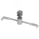 Держатель круглого проводника 8 мм для черепичной кровли на пружине серый. Материал - нержавеющая сталь/пластик.