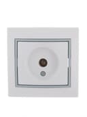 Розетка телевизионная проходная TV СП Mira бел./сер. LEZARD 701-0215-129