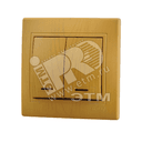 MIRA Выключатель двухклавишный с подсветкой ольха