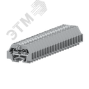 Клемма TB концевая 1-1 с бок. подключ. с защелк. ножками, сечение 1,5 мм. кв., серая