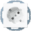 Розетка штепсельная SCHUKO 16A 250V угол наклона 45 гр. белый