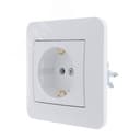 KARINA Розетка с/з керамика белая (10шт/120шт)