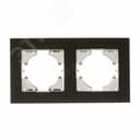 Рамка Ugra 2-местная алюминий, чёрный