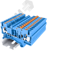 Клемма TP 1-1 с ножевым размыкателем, Push-in, сечение 2,5 мм. кв., синяя