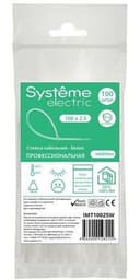 Стяжка кабельная 100х2.5 бел. (уп.100шт) SE IMT10025W