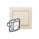 VALENA Розетка с заземлением с крышкой 2К+З в рамку слоновая кость 695614 LEGRAND