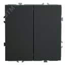 Переключатель 2-клавишный (механизм), 250В, 10А, серия Эмили, черный уголь, soft touch