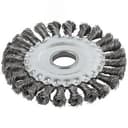 Кордщетка дисковая прямая, посадочный диаметр 22.2 мм, стальная витая проволока 125 мм