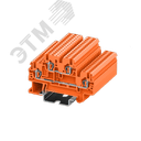 Клемма TC 2-уровневая пружинная, 1,5 мм. кв., оранжевая