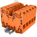 Клемма сильноточная TP 1-1 проходная Push-in, сечение 35 мм. кв., оранжевая