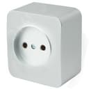 Розетка одноместная б/з 250В 10А серия София серебро STEKKER FERON