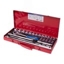 Набор торцевых головок с принадлежностями 1/2", шестигранные, 10-32 мм, 24 предмета