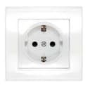 Розетка 1-м СП Бриллиант 16А IP20 с заземл. защ. шторки бел. UNIVersal 7947632