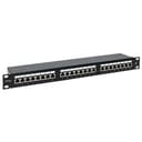 Патч-панель TERACOM CS 19'' Cat.6 1U полный экран STP 24 порта RJ-45 Dual IDC с органайзером EKF