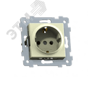 Аксиома  Механизм розетки одноместной с заземляющим контактом скрытой установки РС16-453,  слоновая кость