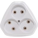 Розетка 3-м ОП РА10-387 10А IP20 бел. Кунцево 5920