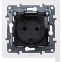 Розетка с заземлением IP44 - Legrand Etika - со шторками с защитной крышкой 16А 250В винтовые зажимы - алюминий