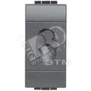 Заглушка с отверстием 9мм 1 модуль черная