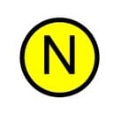 Наклейка "N" (d20мм.) EKF PROxima (an-2-07)
